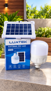 Lâmpada com Placa Solar